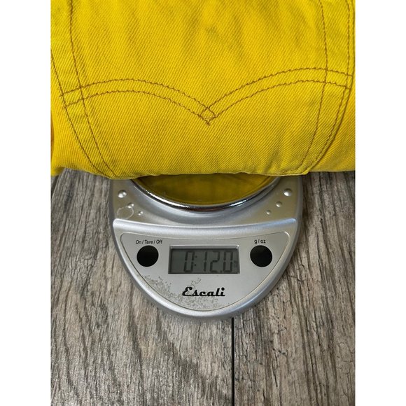 Levi’s 501 Button Fly High Waist Cut Off Fray Yellow Denim Shorts Size 31 - Picture 13 of 14